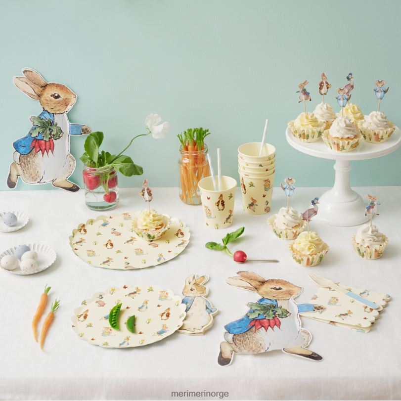 MERI MERI peter rabbit & friends cupcake-sett (x 24 toppers) 04TF4613 temaer og anledninger
