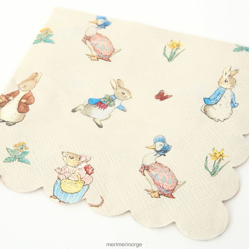 MERI MERI peter rabbit & friends små servietter (x 20) 04TF4612 temaer og anledninger
