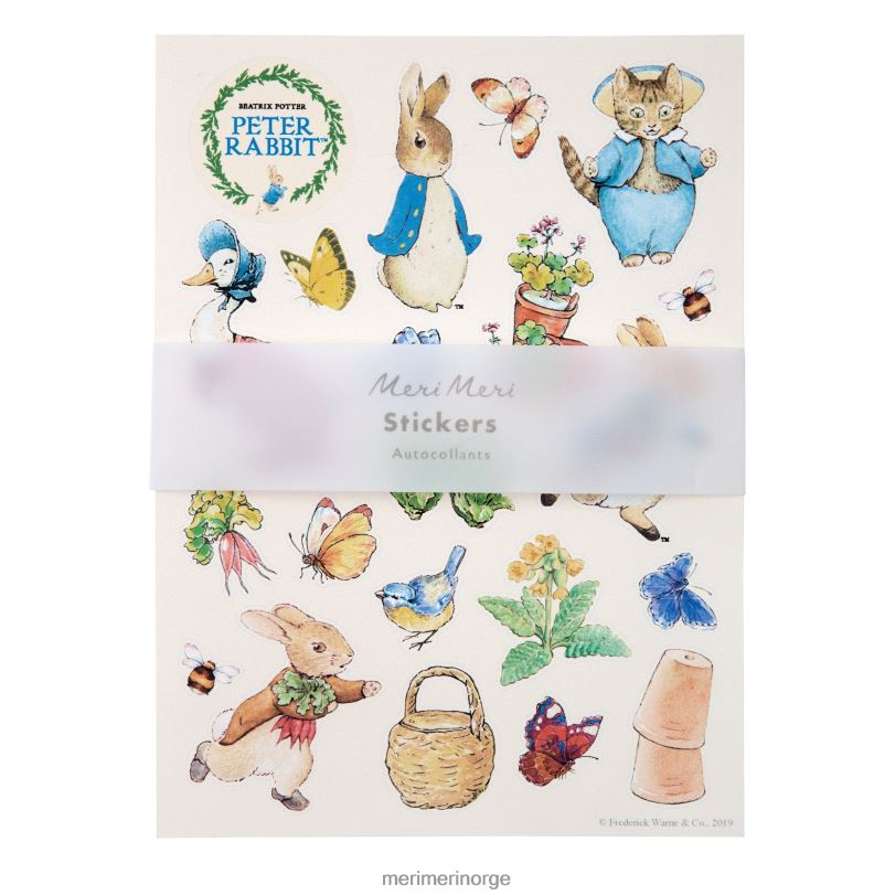 MERI MERI peter rabbit klistremerkeark (x 10 ark) 04TF4609 temaer og anledninger