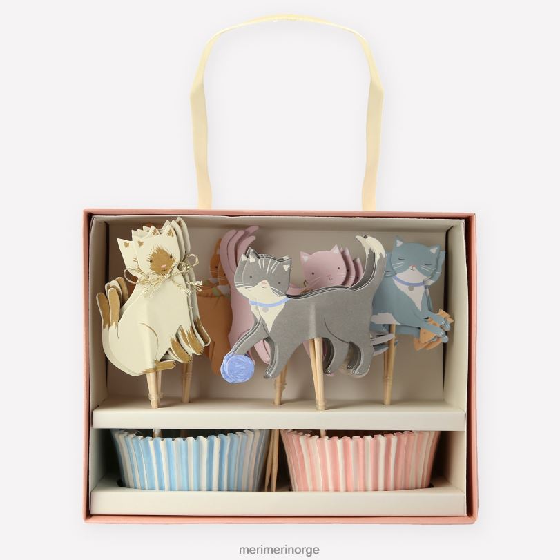 MERI MERI cupcakesett for søte kattunger (x 24 toppers) 04TF4657 temaer og anledninger